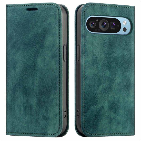 imoshion Slim Bookcase - Geschikt voor Google Pixel 9 / Google Pixel 9 Pro - Groen