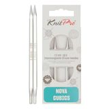 KnitPro Nova Cubics verwisselbare breipunten 5.00mm Zilver Metaal 2 stuks