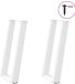 vidaXL Console tafelpoten 2 stuks U-vormig staal wit 28x(72-73) cm