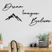 Stijlvolle zwarte decoratieve metalen wandaccessoireset (4 stuks)