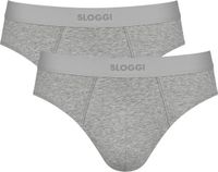 Sloggi EVER Ease Brief 2P Heren Onderbroek - Grijs - Katoen/Elastaan - XXL