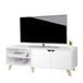 Relaxdays TV-meubel & entertainment center - Wit - 140 x 40 x 50 cm - 60 inch - 80 kg
