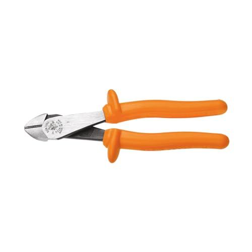 Klein Tools D2000-48-INS 8-Inch Insulated High Leverage Diagonal Cutting Pliers - Angled Head