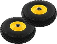 vidaXL - Steekwagenwielen - 3,00-4 - (260x85) - massief - PU - 2 - st