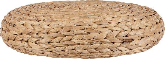 Beliani WAHOO Poef - Beige - Jute - Rond - 40 cm
