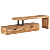 vidaXL TV-meubel massief acaciahout 1120 mm breed