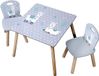 Kesper Kindertafel met 2 stoelen, grijs