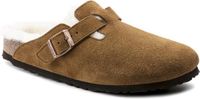 Birkenstock BOSTON SHEARLING SUEDE LEATHER - Dames pantoffelsHeren pantoffels - Kleur: Cognac - Maat: 37