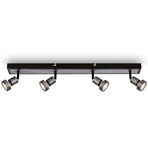 Briloner - Plafondspot LED, zwenkbaar, warmwit licht, Silver-Crafted