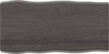 vidaXL Tafelblad Natuurlijke Rand Eikenhout Donkerbruin 100x50x(2-6)cm