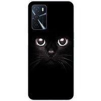 Oppo Bedrukt siliconen hoesje compatibel met Oppo A16 Yeux de chat