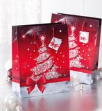 Merkloos Kerstcadeauzakje 'Sparkling Tree', klein