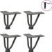 Pieds épingle pour table basse 4 pcs 10 cm anthracite