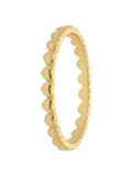 Lucardi Dames Zilveren goldplated ring met hartjes