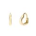 Lucardi Kinder Zilveren goldplated oorringen hart