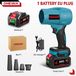StarTech Accu-loofblazer/sneeuwblazer - Borstelloos turboblazer - 3500 W, tot 350 m/s, tot 300.000 tpm, 3 standen, 18V, 1 accu + EU-oplader