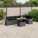 Maison Exclusive - Ensemble de jardin, 7 pièces, avec coussins, noir, en polyrotin