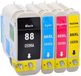 InktDL Multipack van 4 inktcartridges voor HP 88 / 88XL