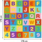 ECOTOYS MULTISTORE ECOTOYS Speelmat - foam - 36 delig - 178x178 cm - alfabet & cijfers