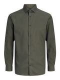 Jack & Jones Formeel overhemd Slim Fit Katoen Lange mouw Klassieke kraag Borstzak Effen Forest Night Mannen XS