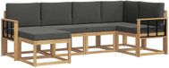 vidaXL Ensemble de canapés d'extérieur 6 pièces Blanc et anthracite Polyester