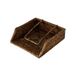 LA PORCELLANA BIANCA - Botanio bruine servethouder 22 x 22 x 6 cm, rotan