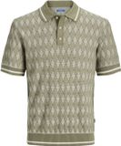 JACK&JONES JPRBLUZACK STRUCTURE KNIT POLO SS LN Heren Polo Smokey Olive S