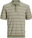 JACK&JONES JPRBLUZACK STRUCTURE KNIT POLO SS LN Heren Polo Smokey Olive S