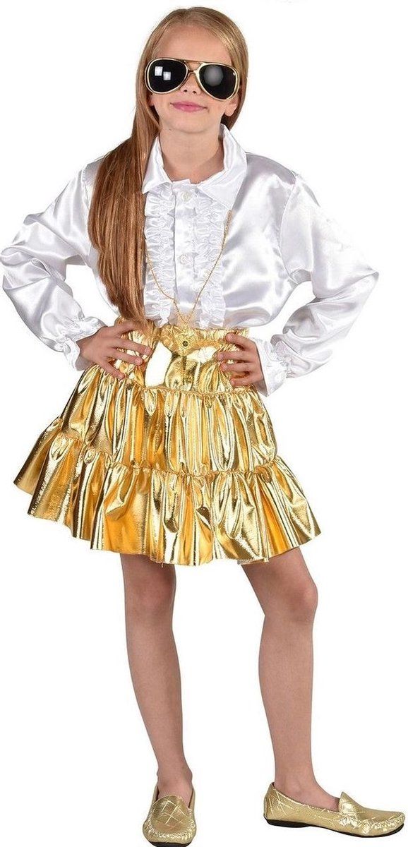 Magic design Rokje Meisjes Goud Maat 152/164