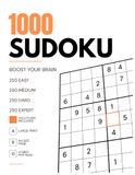 1000 Sudoku Puzzles for Adults: Easy, Medium, Hard & Expert | Large Print | Solutions Included