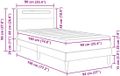vidaXL Bedframe met LED-stripverlichting Wit 90 x 190 cm Kunstleer