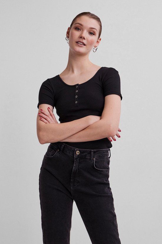 Pieces T-shirt Pckitte Ss Top Noos Bc - Black - L