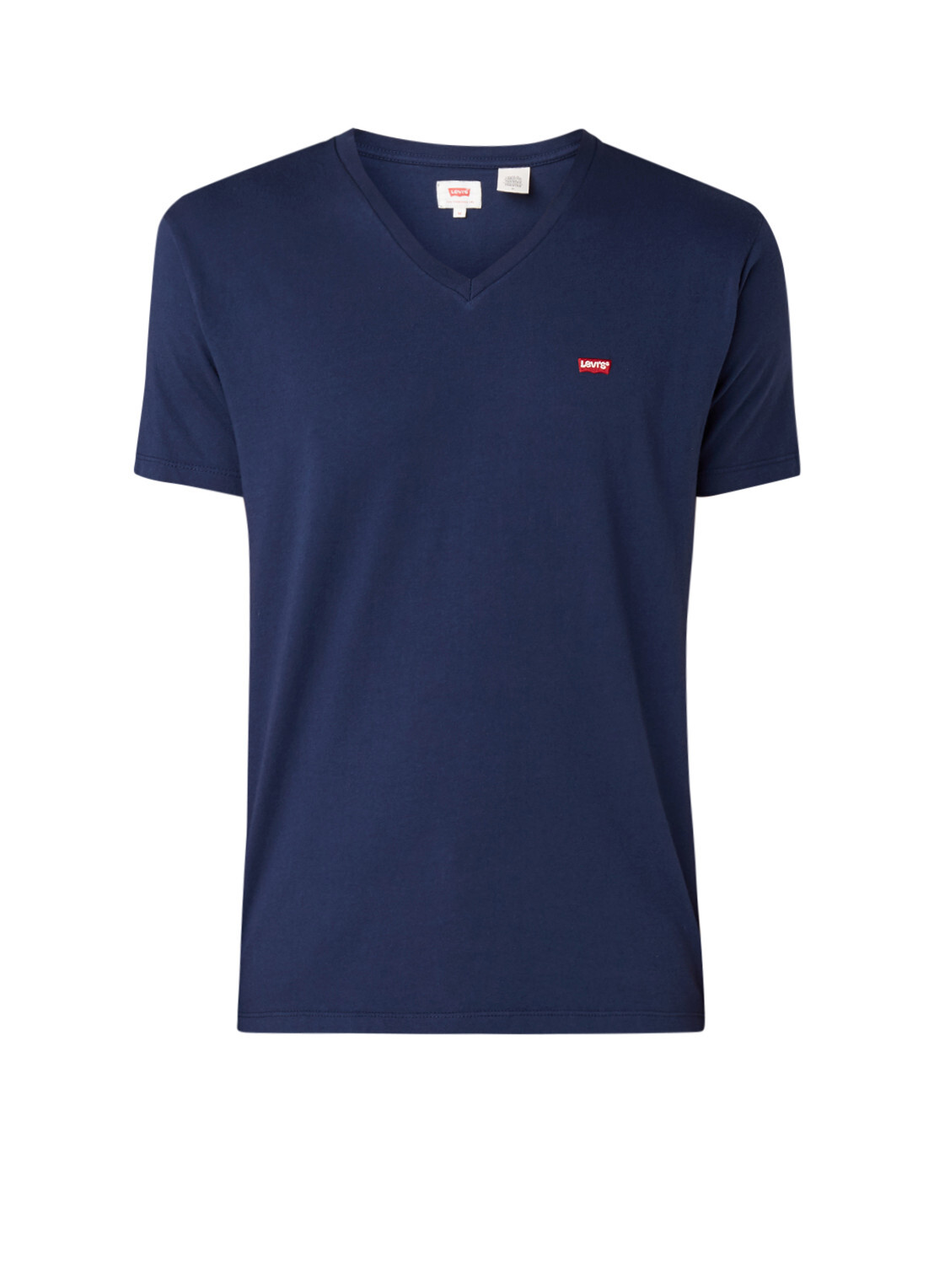 Levi's T-shirt met V-hals en logoborduring