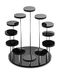 QWORK Ronde acryl producten Display Riser Stands, 12 Tier Sieraden Display Stands voor Ringen Oorbellen, Mini Beeldjes, Zwart