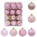 vidaXL Kerstballenset - 36 st - Roze - 6 cm - Polystyreen