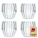 Intirilime 4x Verre à double paroi - Style rayé - 190ml