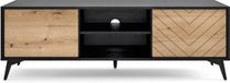 Selsey BOULIA RTV-kast visgraat 154 cm zwart/eik