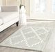 Maisons du Monde Safavieh Chatham Collection CHT743 tapijt voor binnen, rechthoekig, met de hand getuft, voor woonkamer, slaapkamer of elk interieur, 122 x 183 cm, grijs/ivoor
