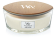 WoodWick Heartwick Flame Ellipse Geurkaars - Island Coconut - Wit