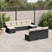 Maison Exclusive - Ensemble de jardin pour le jardin, composé de 10 pièces avec coussins, en polyrotin noir