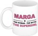 Bellatio Decorations naam cadeau mok - Marga - Woman Myth Supergirl - koffiemok - 300 ml - collega - moederdag