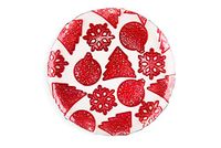 Excelsa Christmas bord Panettone, wit en rood, 34x34x2 cm