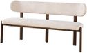 Lizzely Garden & Living Banc de salle à manger Japandi 160cm beige Naomi noyer