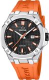 Jaguar J1010/1 Heren Horloge - Saffierglas - Roestvrijstaal/Leer - Zilverkleurig - Ø 44 mm - Quartz - Gesp - 10 ATM (zwemmen)