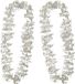 Merkloos Hawaii krans - 4x - zilver - stof