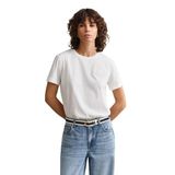 GANT Reg Tonal Shield Ss T-shirt voor dames, Wit, S