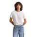 GANT Reg Tonal Shield Ss T-shirt voor dames, Wit, S