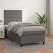 Maison Exclusive - Sommier à lattes de lit avec matelas Gris 100x200 cm Similicuir