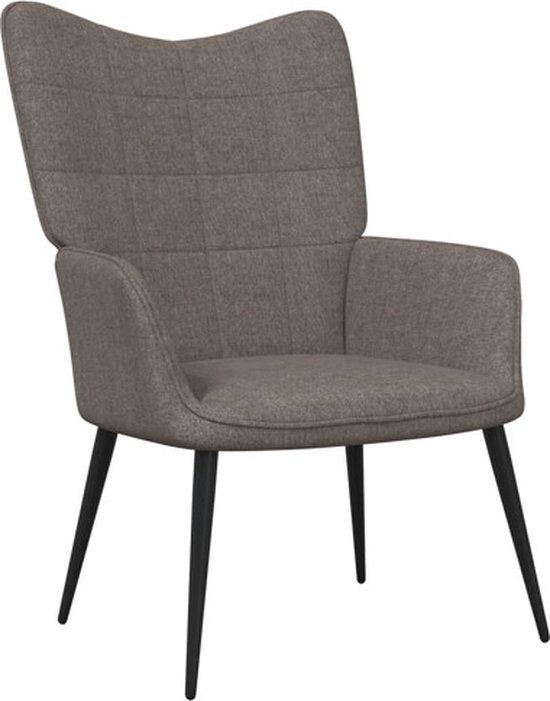 vidaXL Relaxstoel stof taupe