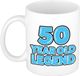 Bellatio Decorations Verjaardag cadeau mok 50 jaar - al zo oud - legende - blauw - 350 ml - Abraham
